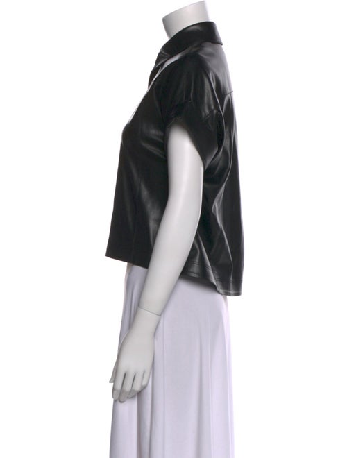 Alice + Olivia Short Sleeve Button-Up Top