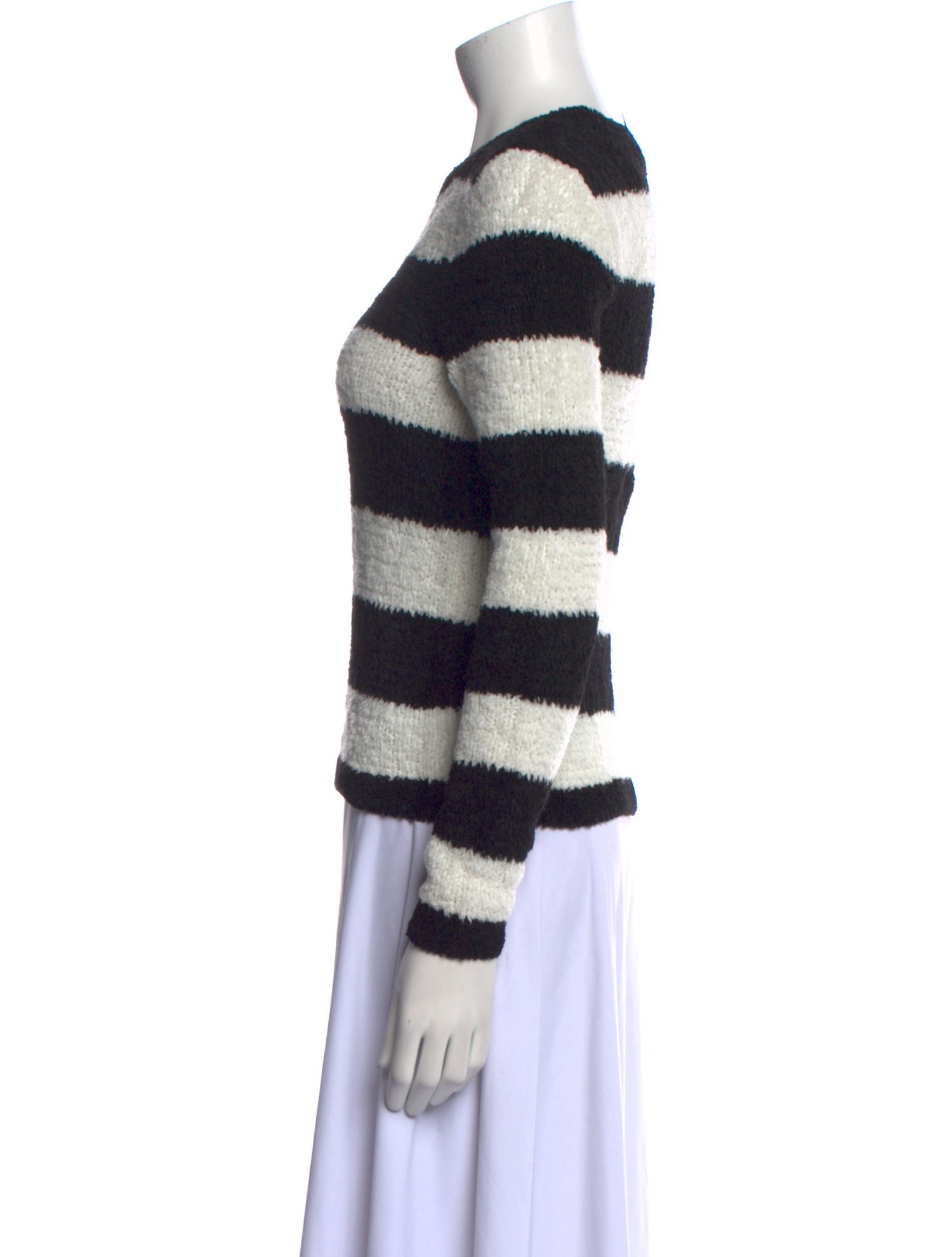 Alice + Olivia Striped Scoop Neck Sweater