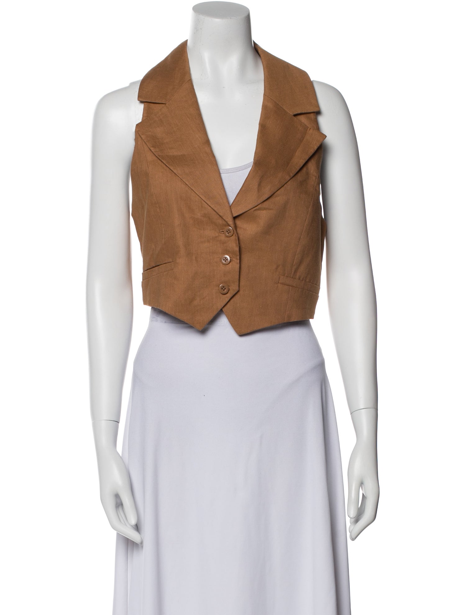 Alice + Olivia V-Neck Sleeveless Crop Top