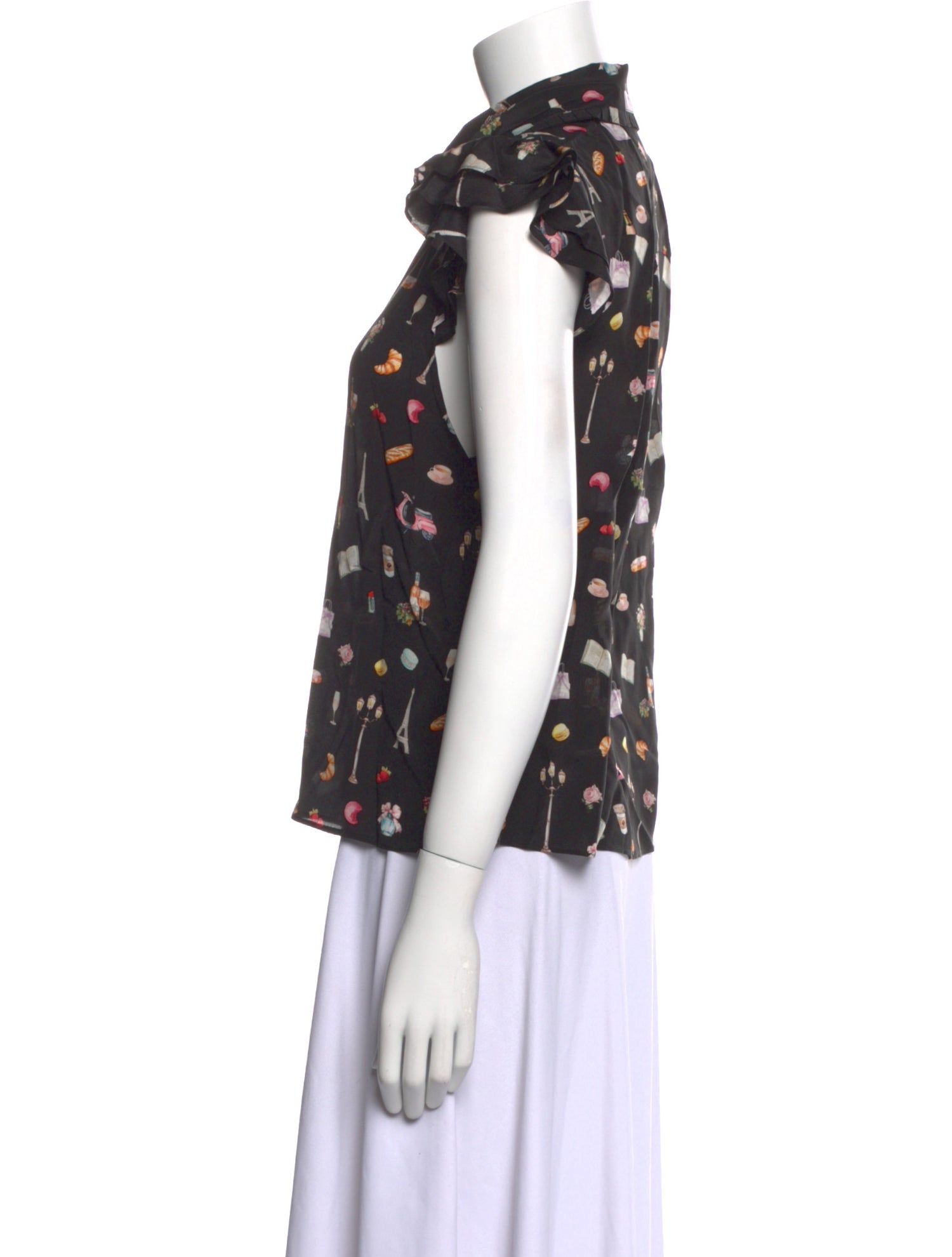 Alice + Olivia Silk Printed Blouse