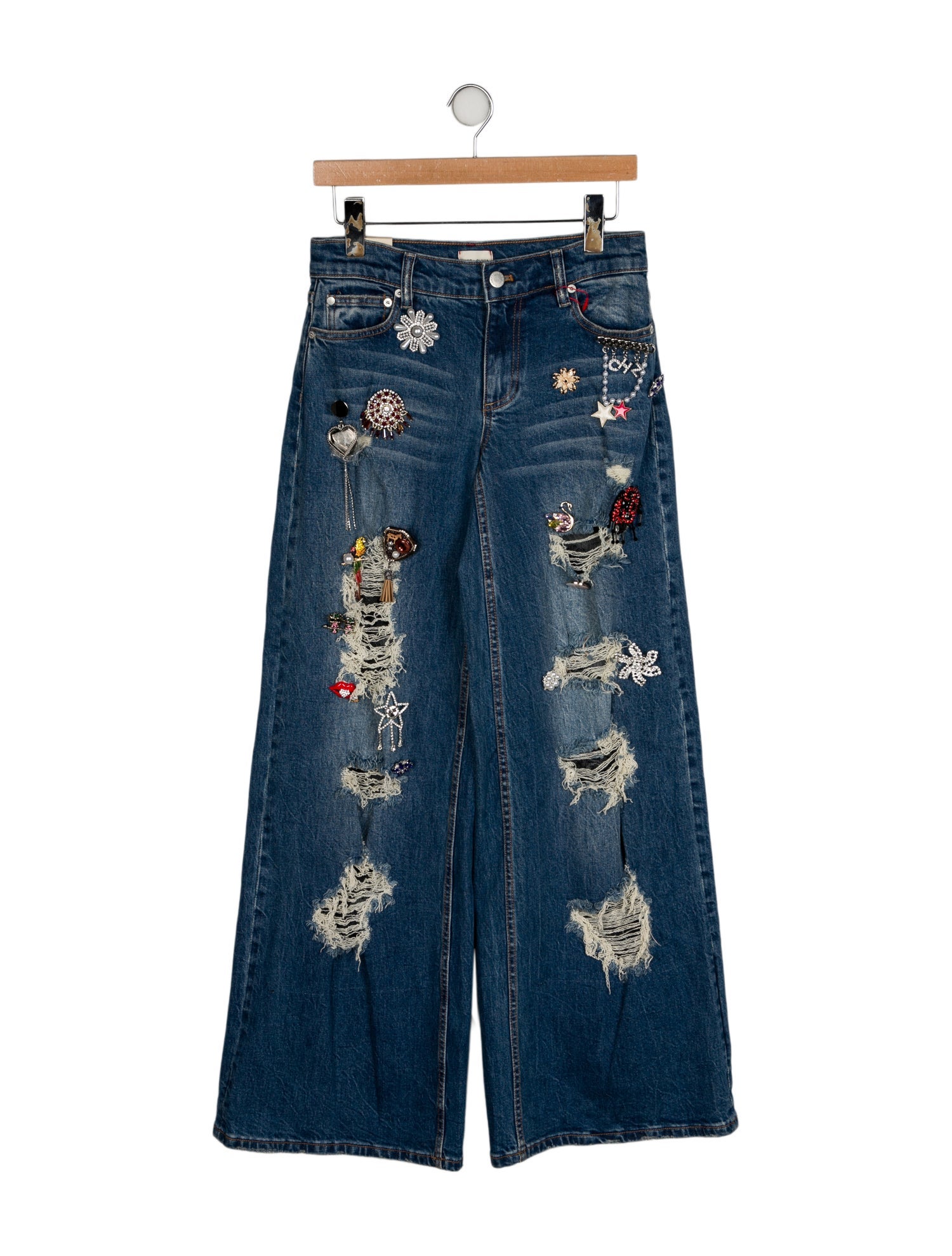Alice + Olivia Mid-Rise Wide Leg Jeans w/ Tags