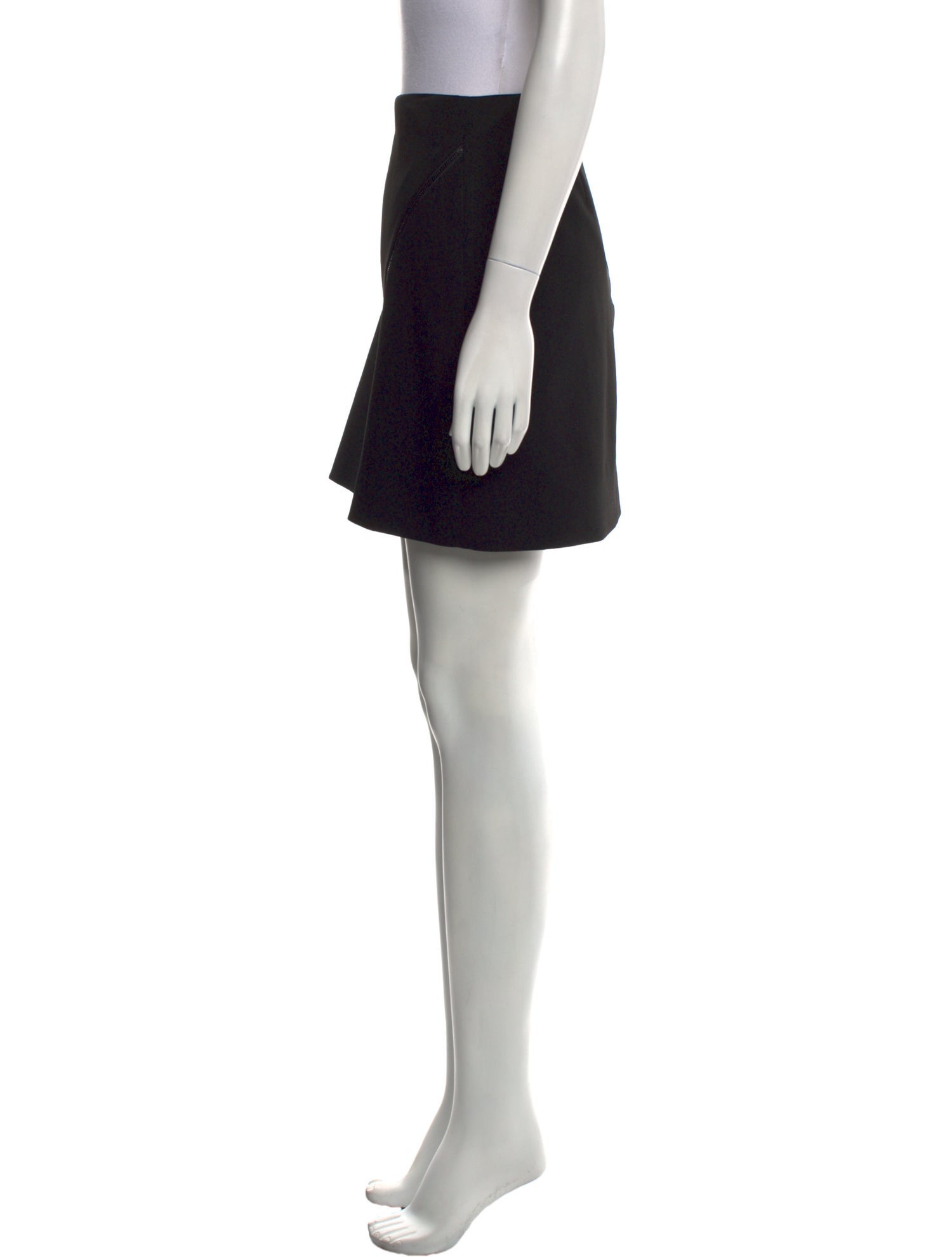 Alice + Olivia Leather Trim Embellishment Mini Skirt w/ Tags