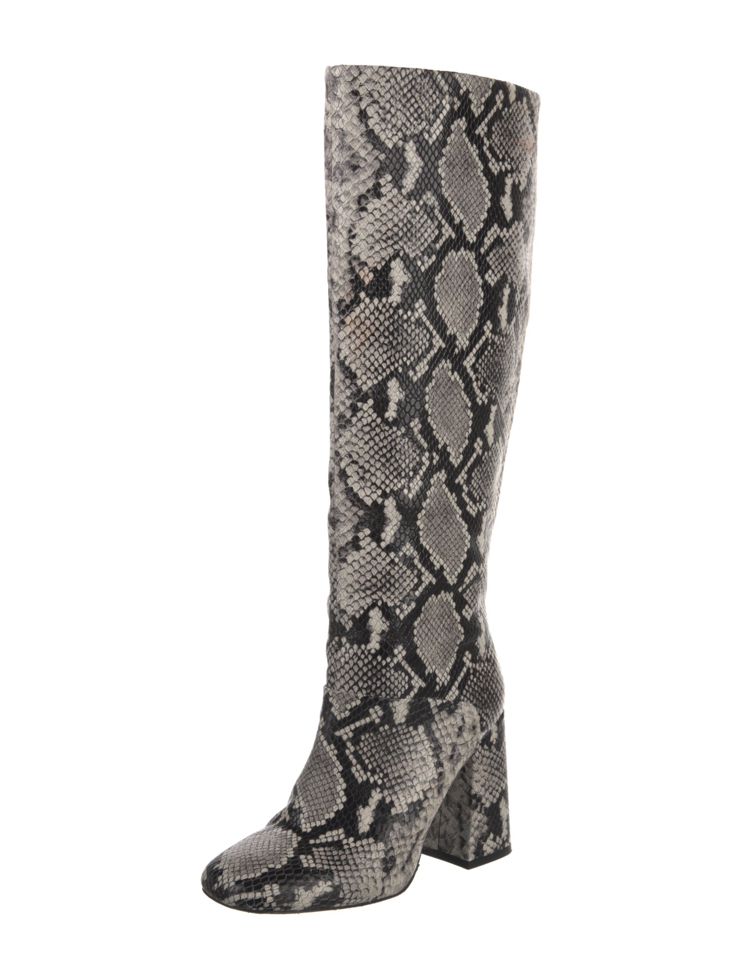 Alice + Olivia Leather Animal Print Boots