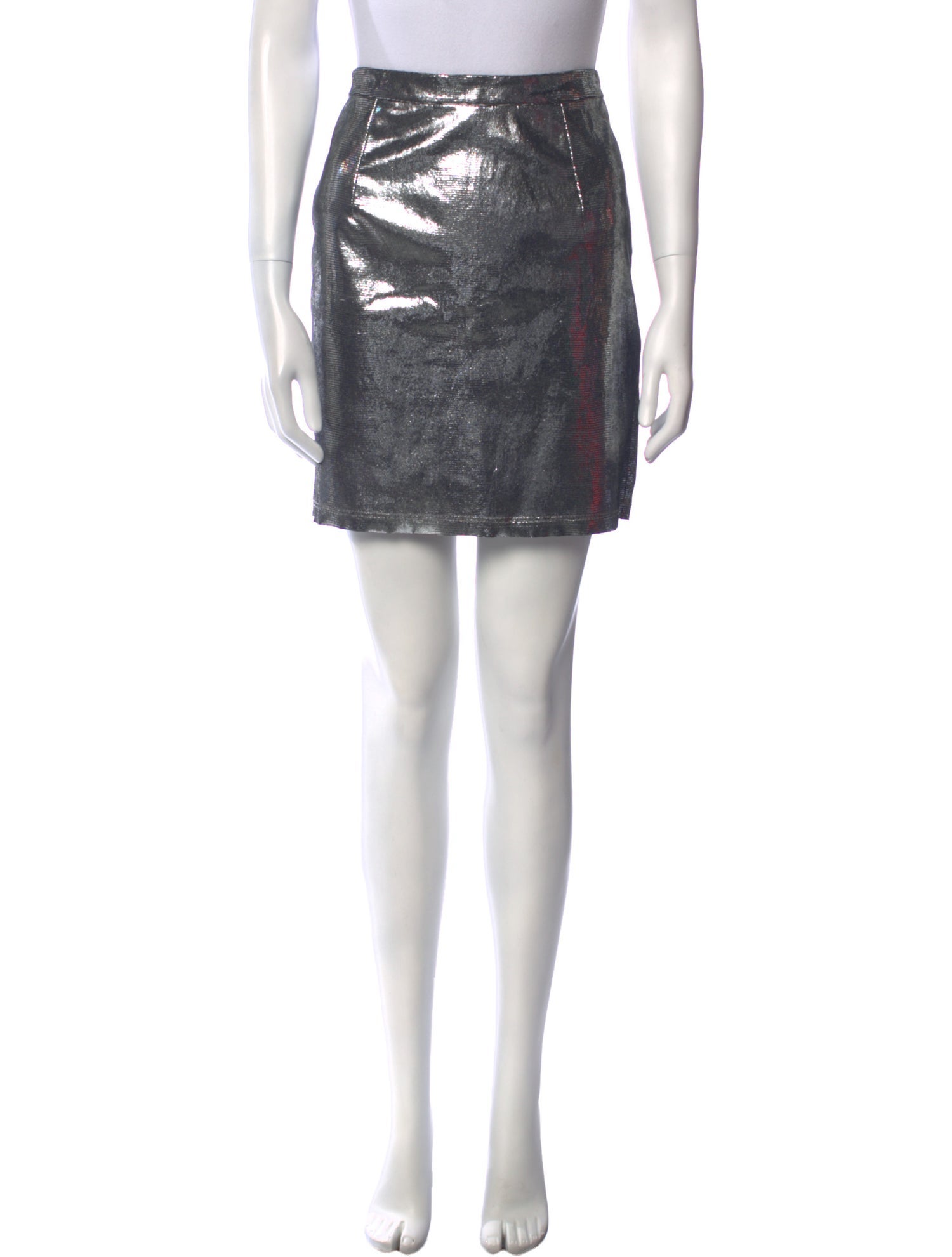 Alice + Olivia Lamb Leather Mini Skirt