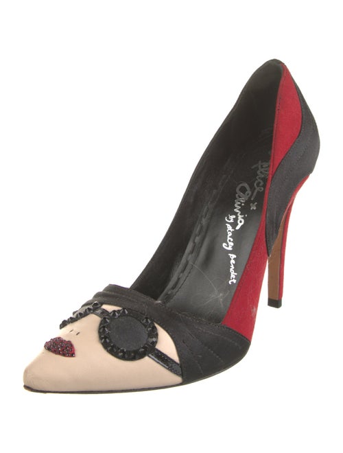 Alice + Olivia Suede Printed D'Orsay Pumps