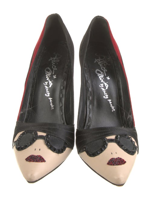 Alice + Olivia Suede Printed D'Orsay Pumps