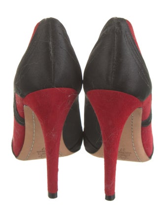 Alice + Olivia Suede Printed D'Orsay Pumps