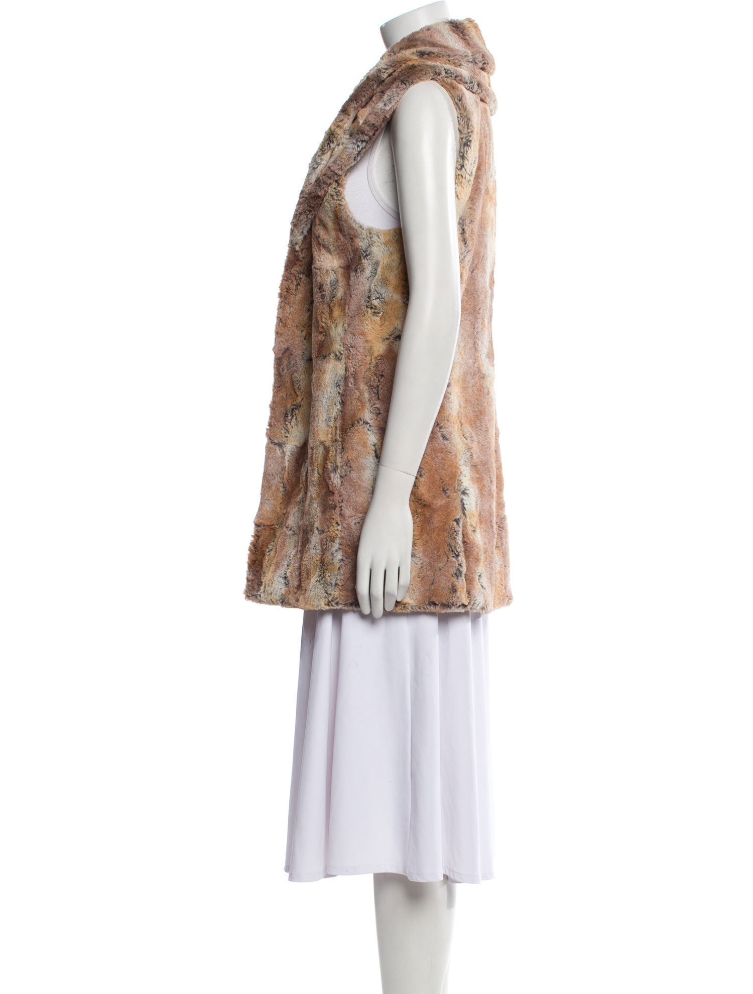 Alice + Olivia Faux Fur Printed Vest