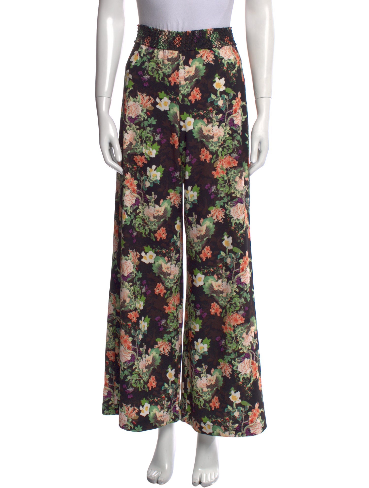 Alice + Olivia Floral Print Wide Leg Pants