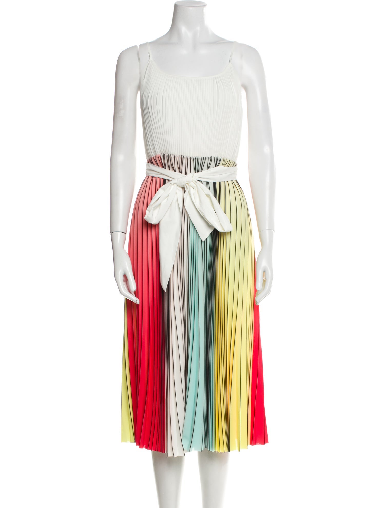 Alice + Olivia Striped Midi Length Dress