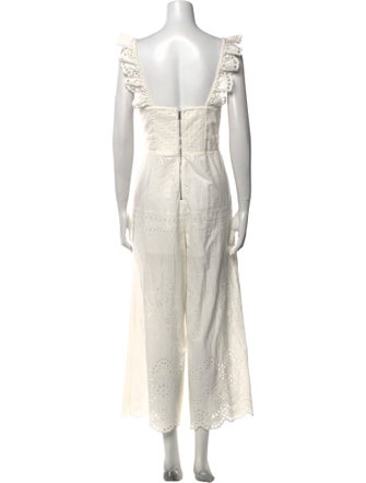 Alice + Olivia Colorblock Pattern V-Neck Jumpsuit