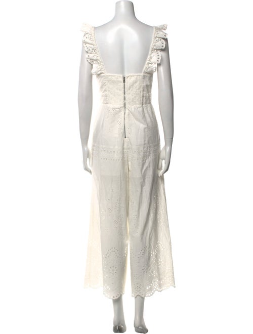 Alice + Olivia Colorblock Pattern V-Neck Jumpsuit