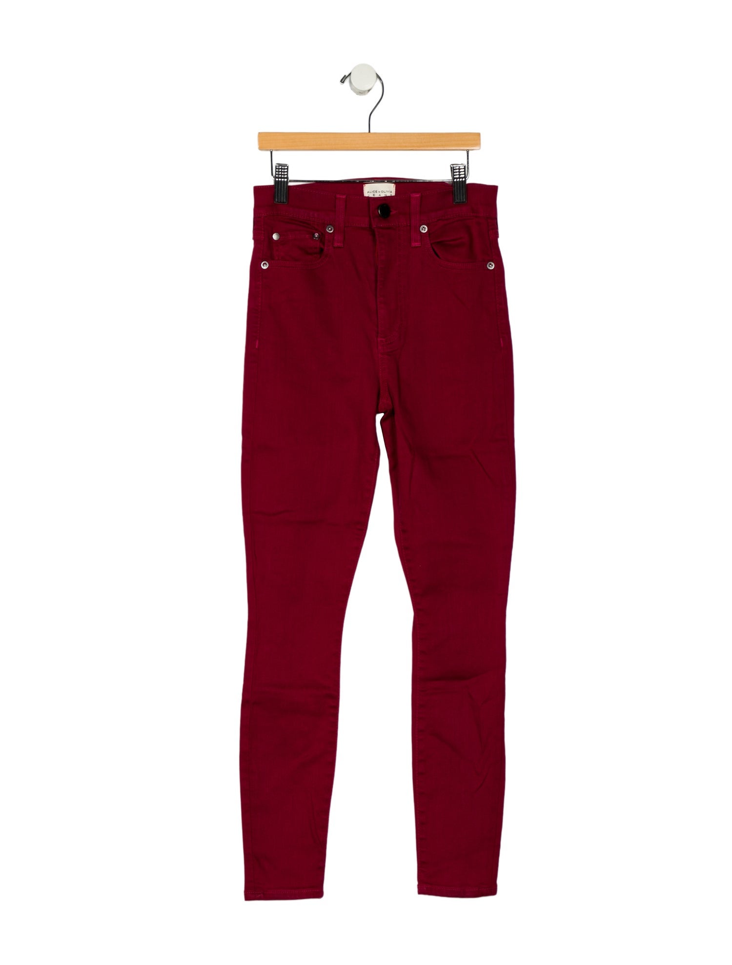 Alice + Olivia Mid-Rise Skinny Leg Jeans