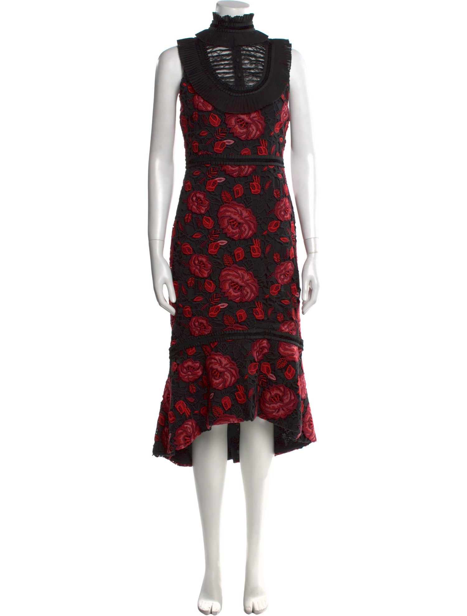 Alice + Olivia Floral Print Midi Length Dress