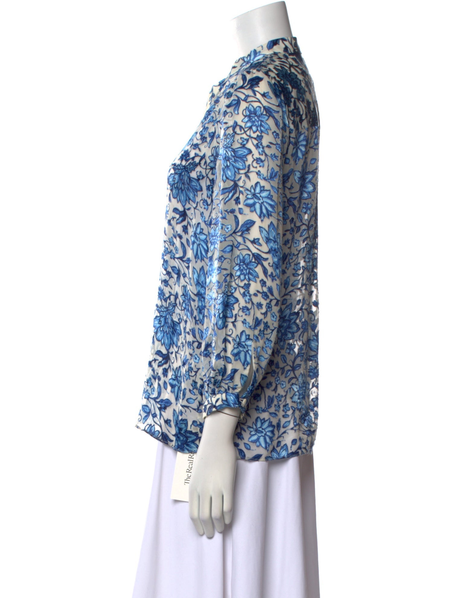 Alice + Olivia Printed V-Neck Blouse