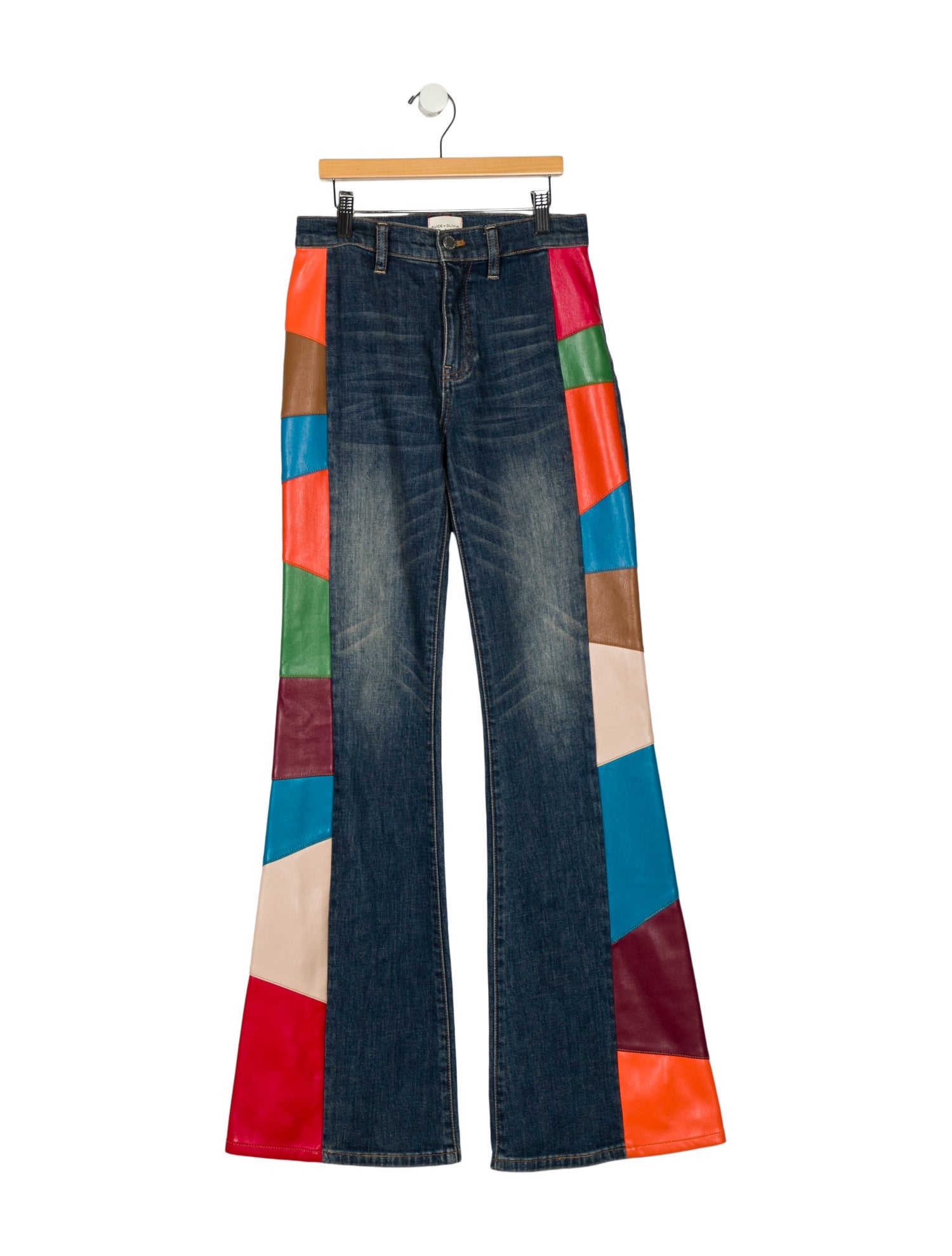 Alice + Olivia Mid-Rise Wide Leg Jeans