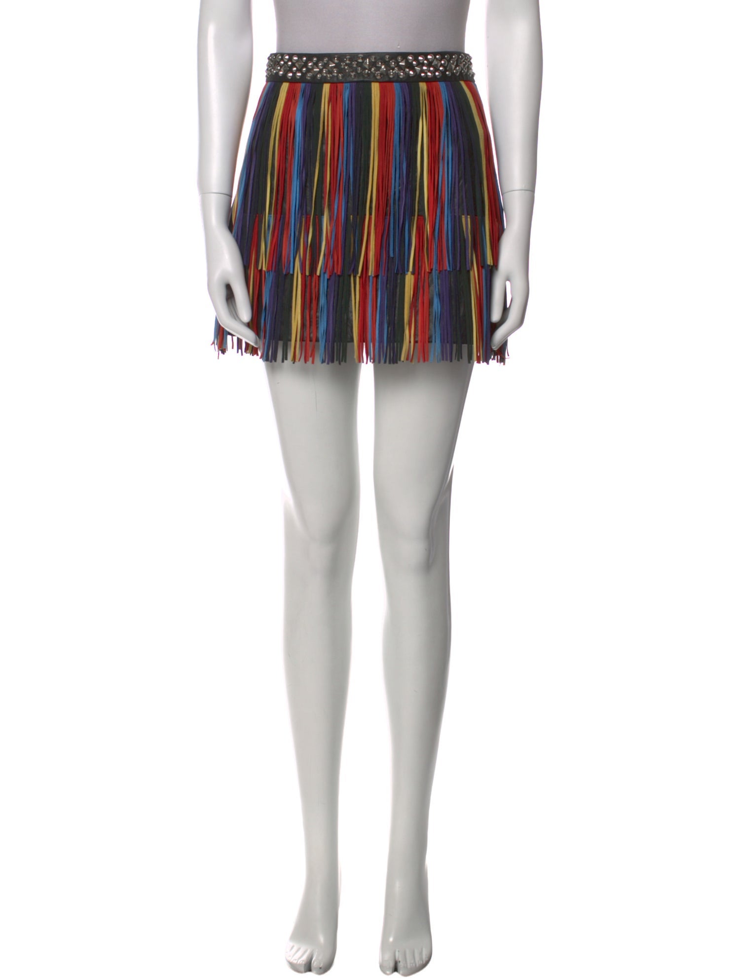 Alice + Olivia Goat Leather Mini Skirt