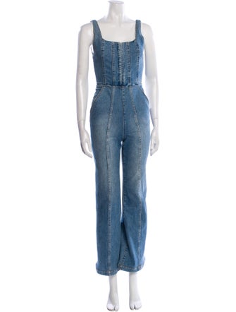 Alice + Olivia Square Neckline Jumpsuit