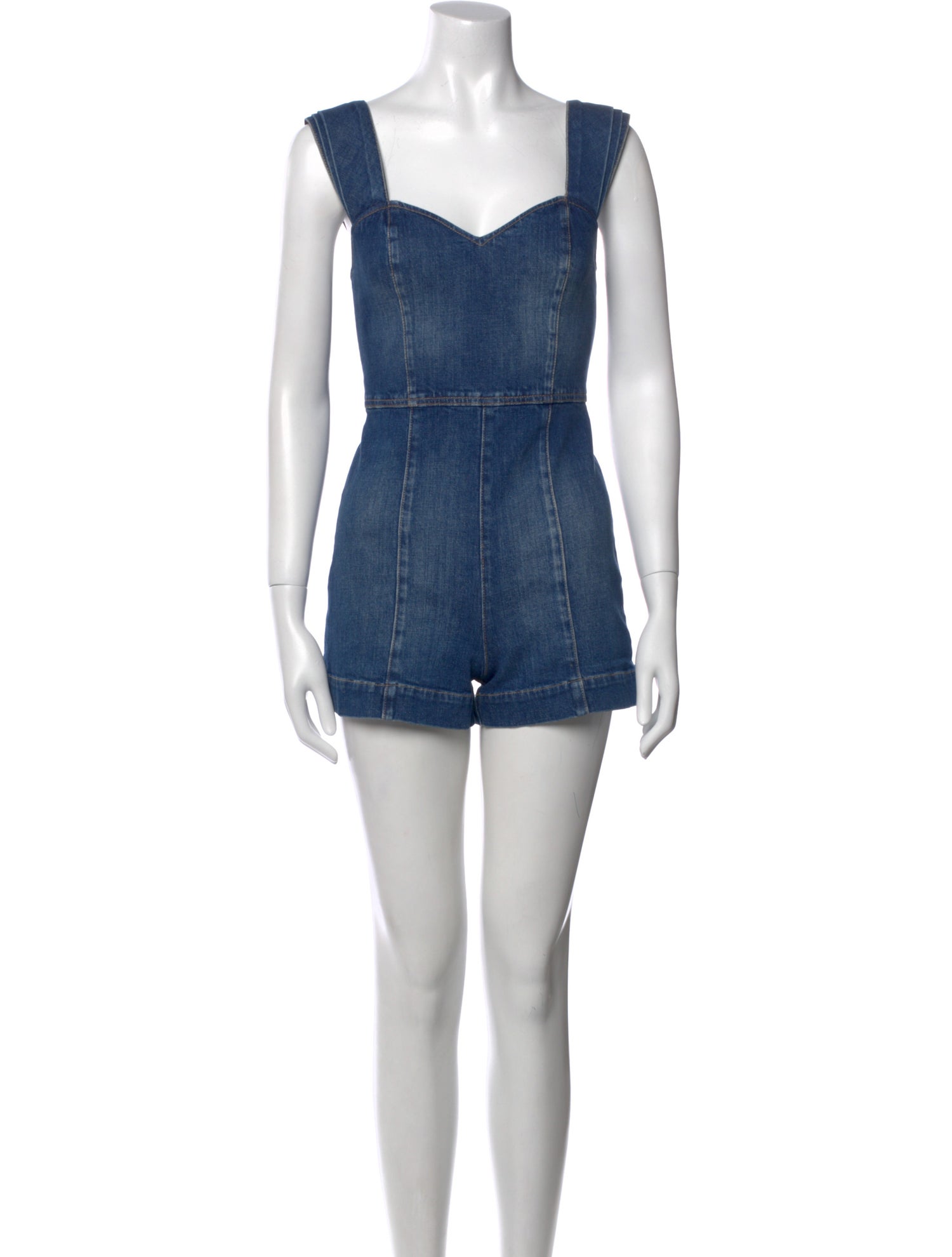 Alice + Olivia Square Neckline Romper