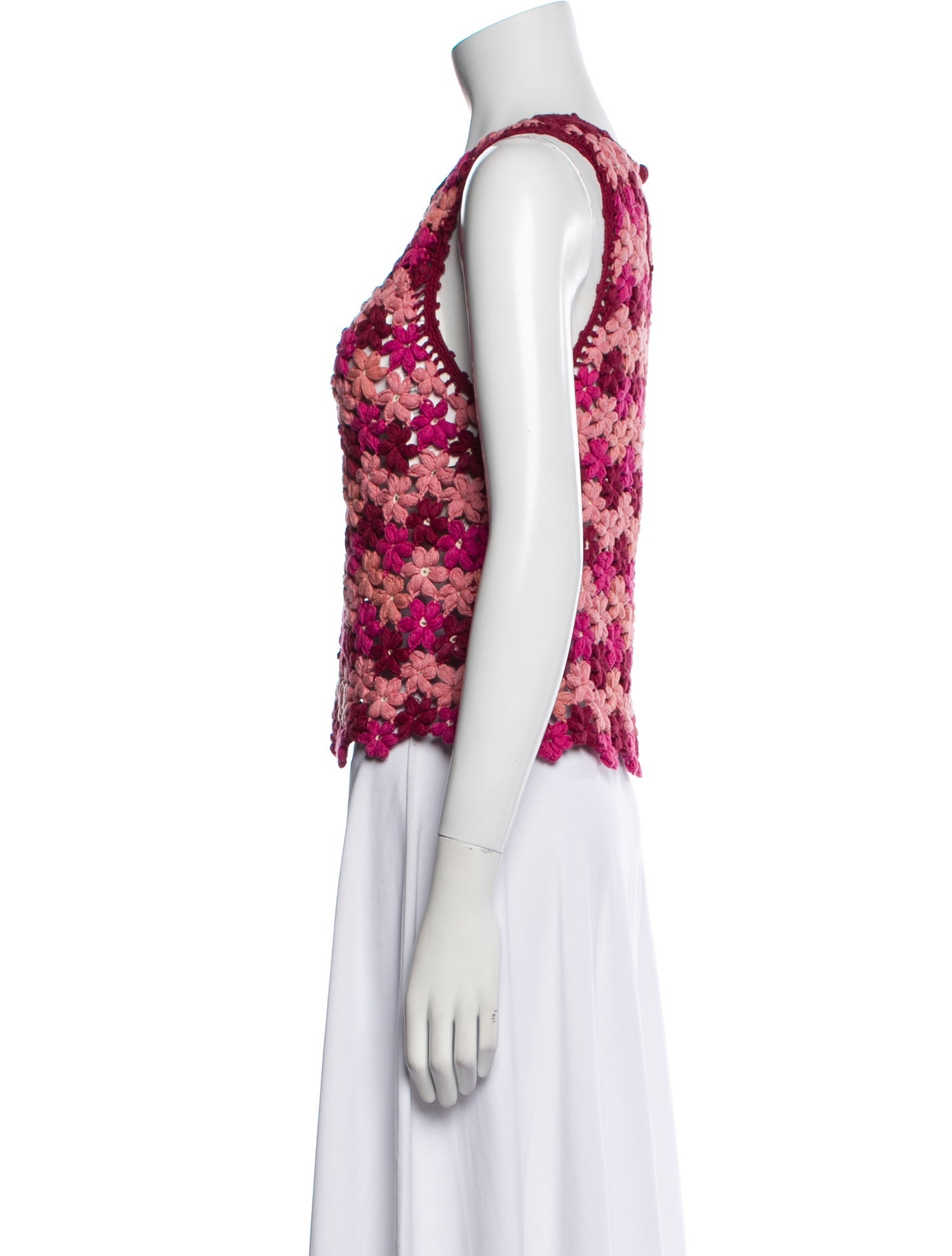 Alice + Olivia Lace Pattern V-Neck Crop Top