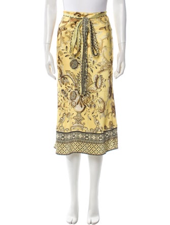 Alice + Olivia Floral Print Midi Length Skirt