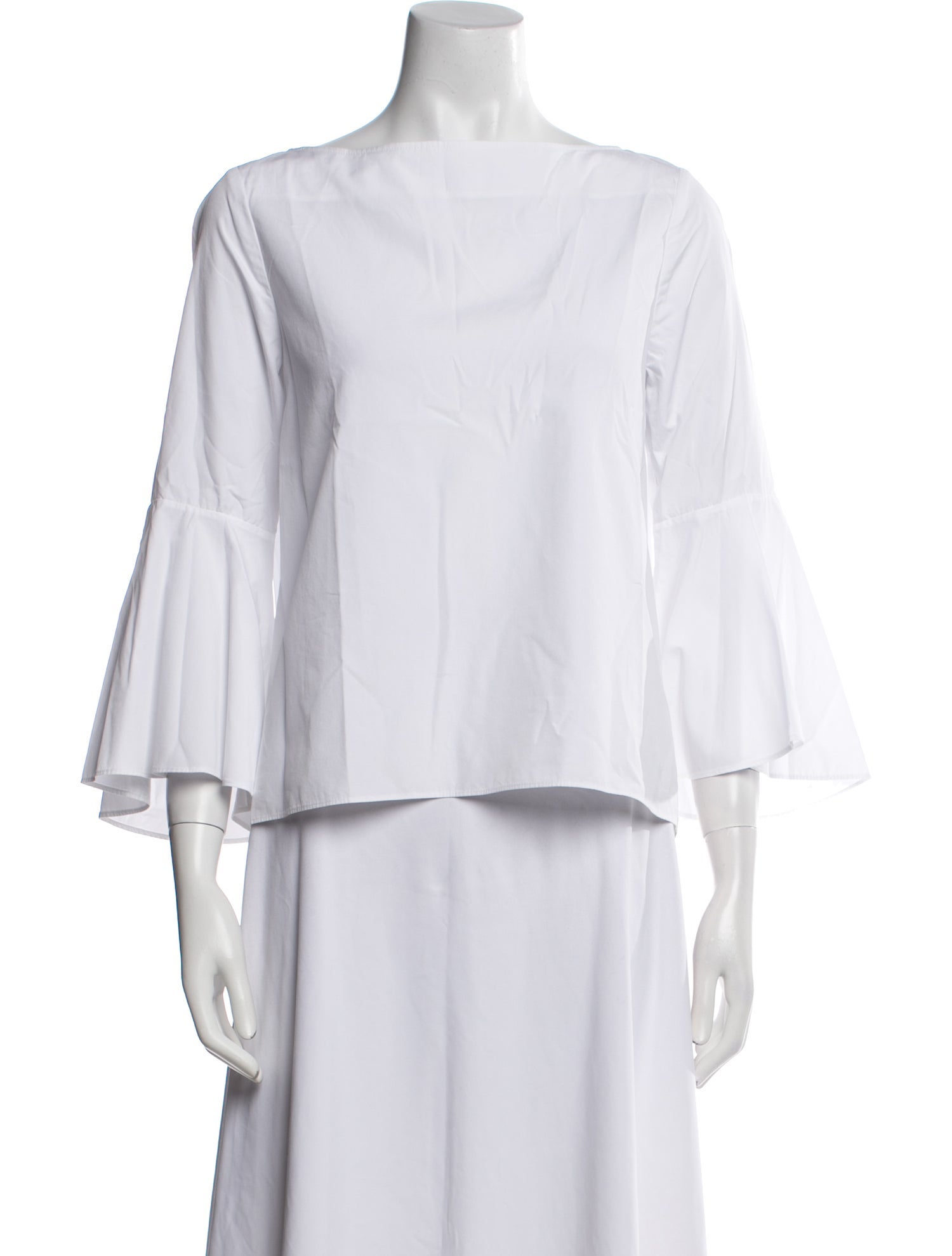 Alice + Olivia Bateau Neckline Three-Quarter Sleeve Blouse