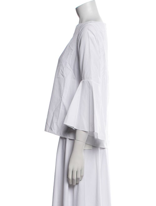 Alice + Olivia Bateau Neckline Three-Quarter Sleeve Blouse