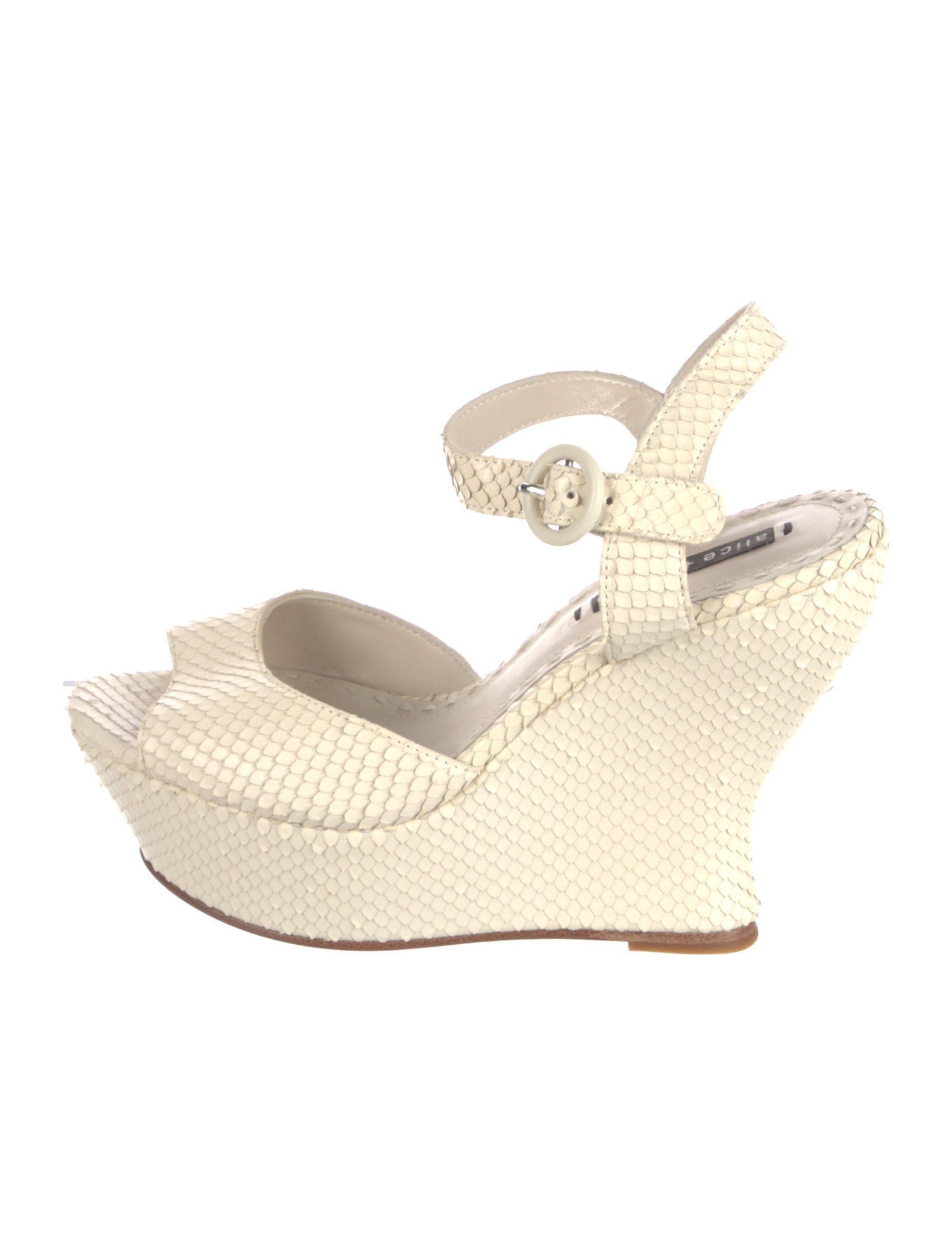 Alice + Olivia Leather Animal Print Espadrilles