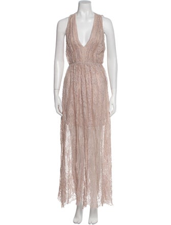 Alice + Olivia V-Neck Long Dress