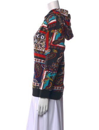 Alice + Olivia Graphic Print Mock Neck Sweatshirt