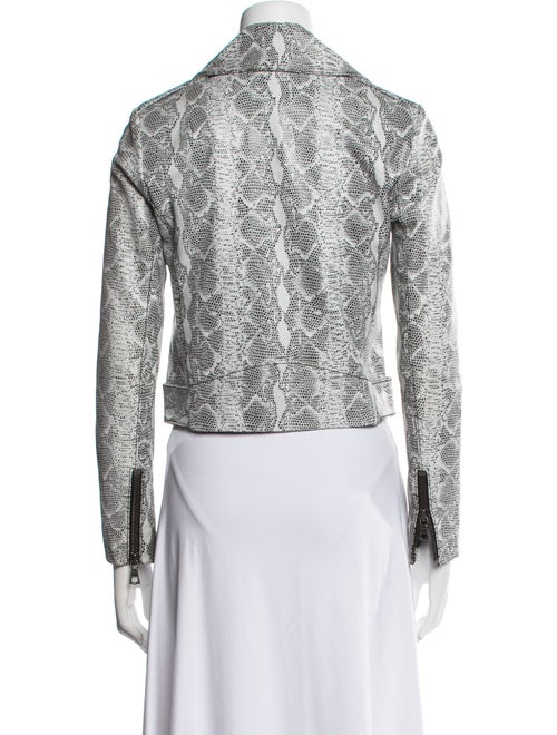 Alice + Olivia Leather Tweed Pattern Blazer