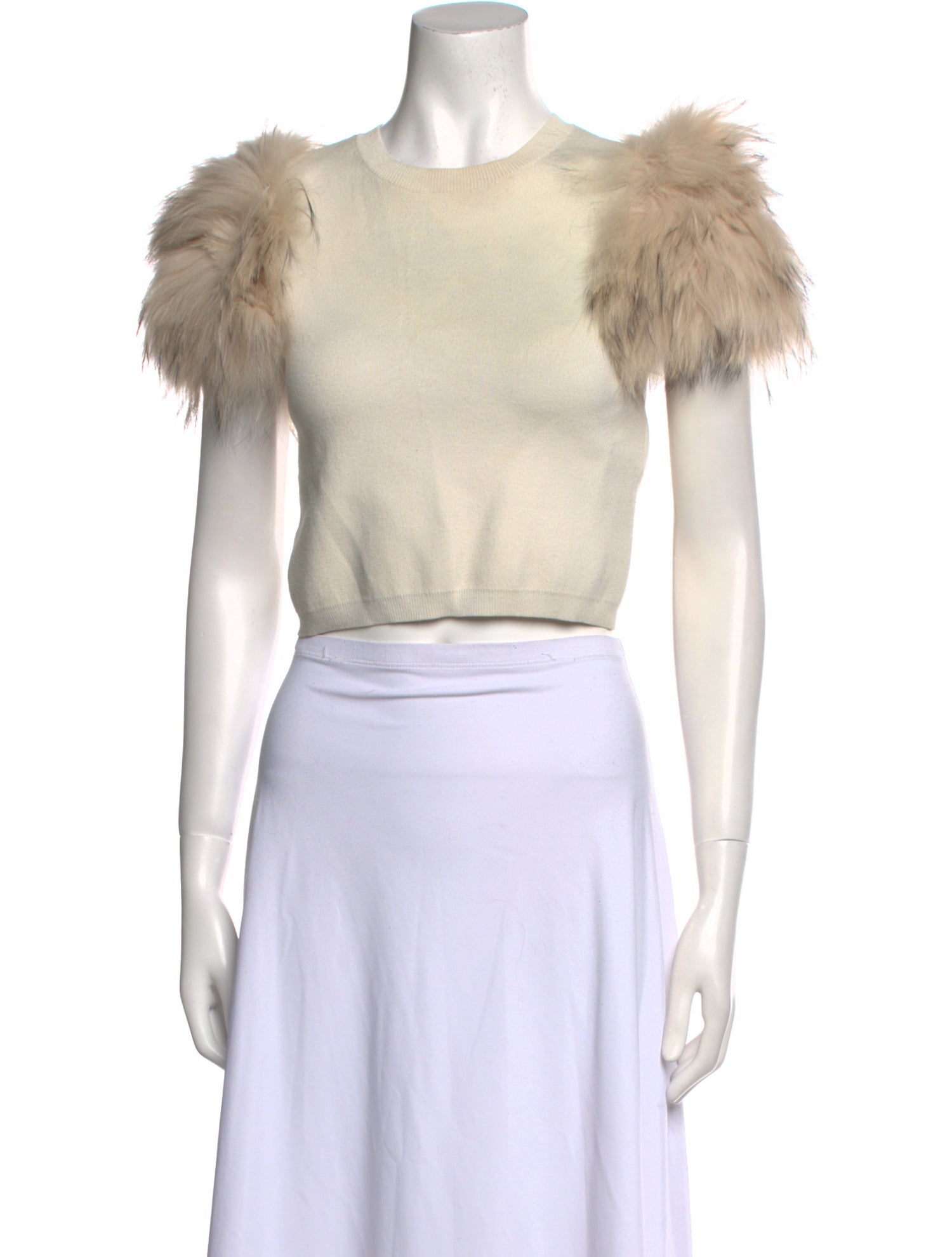 Alice + Olivia Scoop Neck Short Sleeve Crop Top