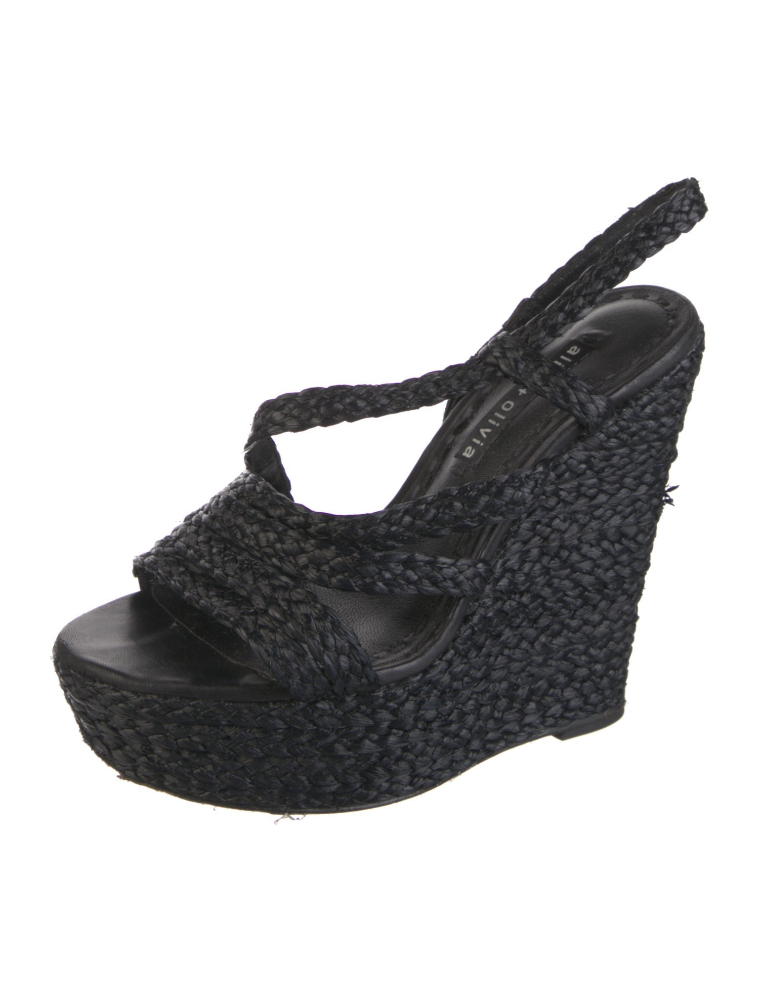 Alice + Olivia Raffia Braided Accents Espadrilles