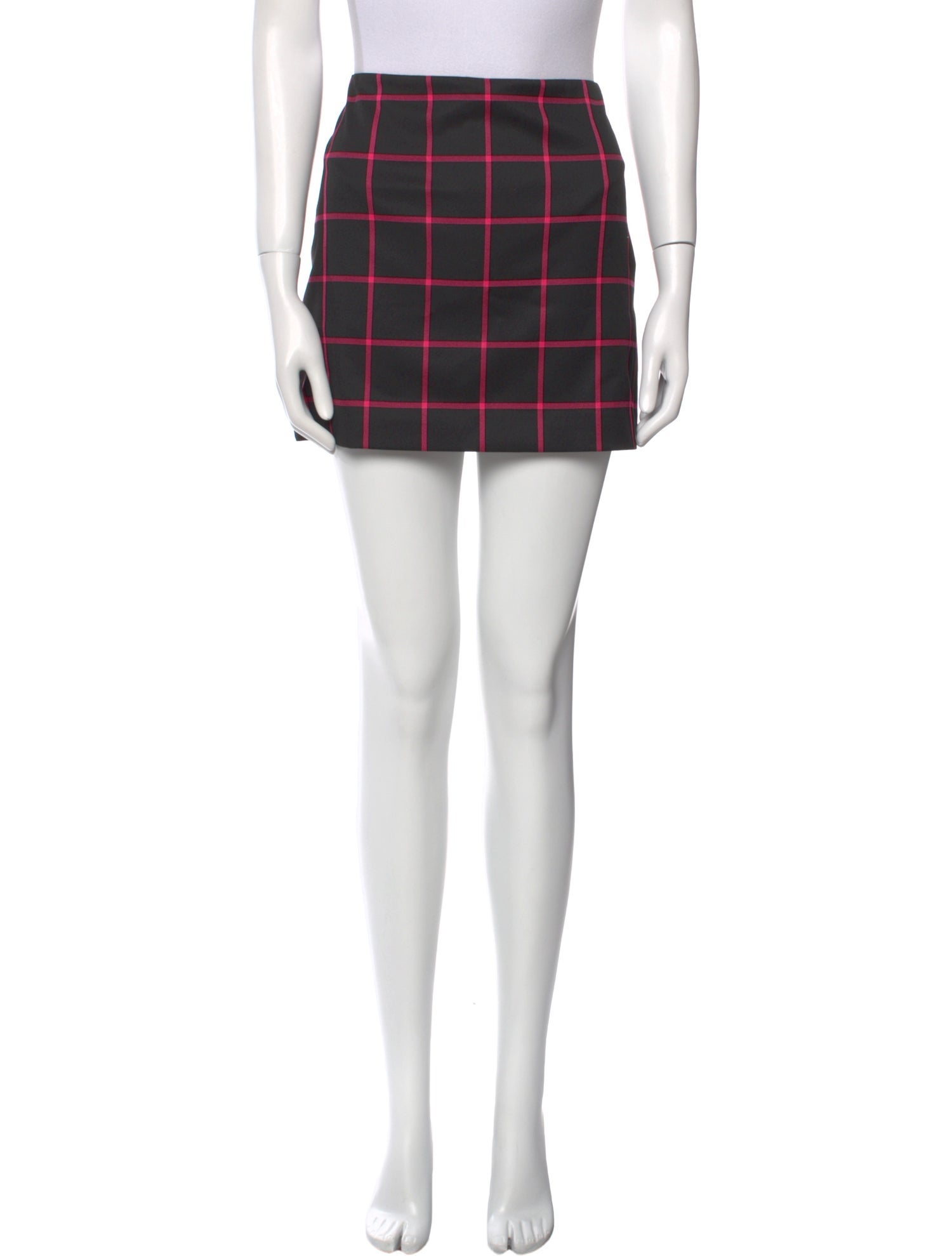 Alice + Olivia Plaid Print Mini Skirt