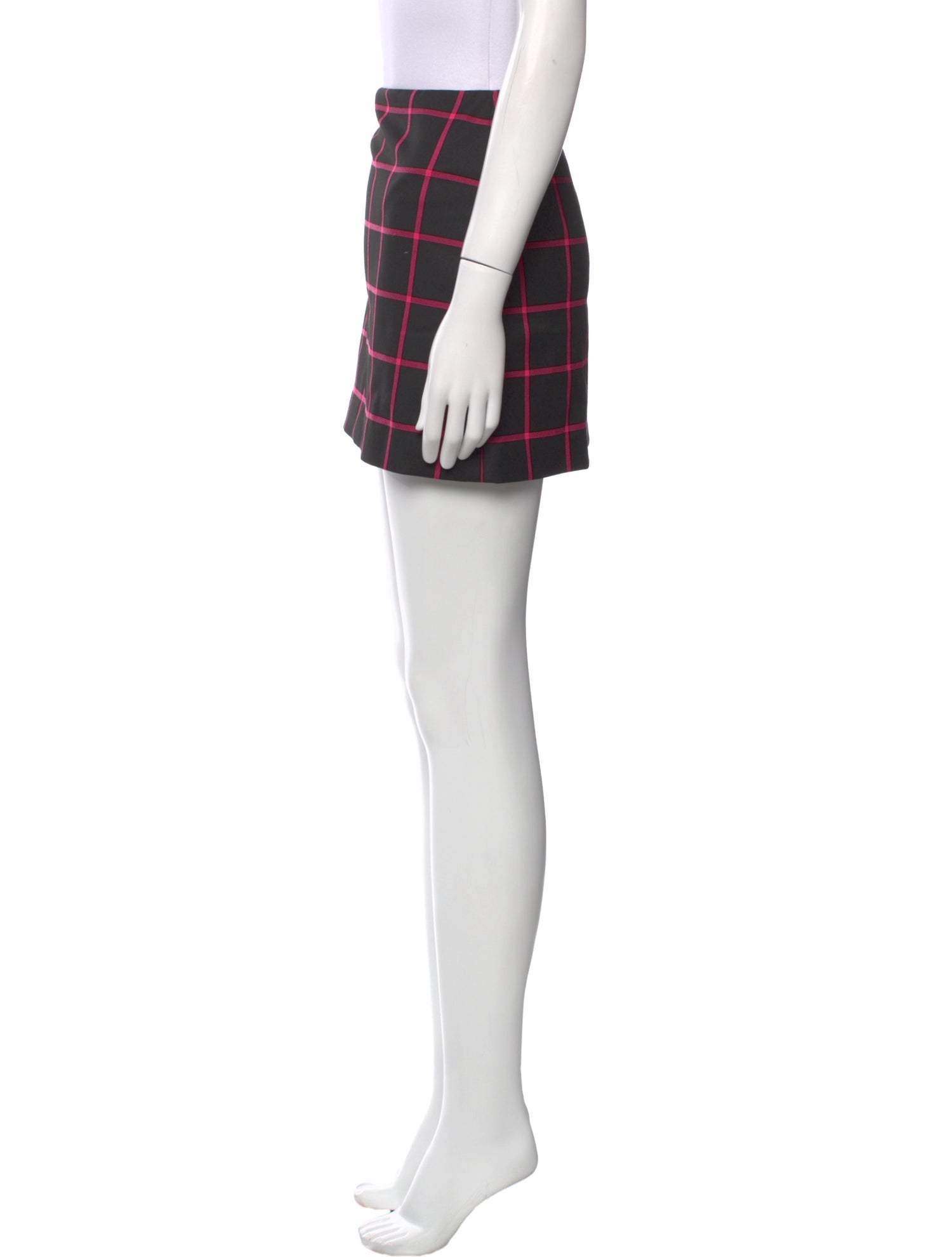 Alice + Olivia Plaid Print Mini Skirt