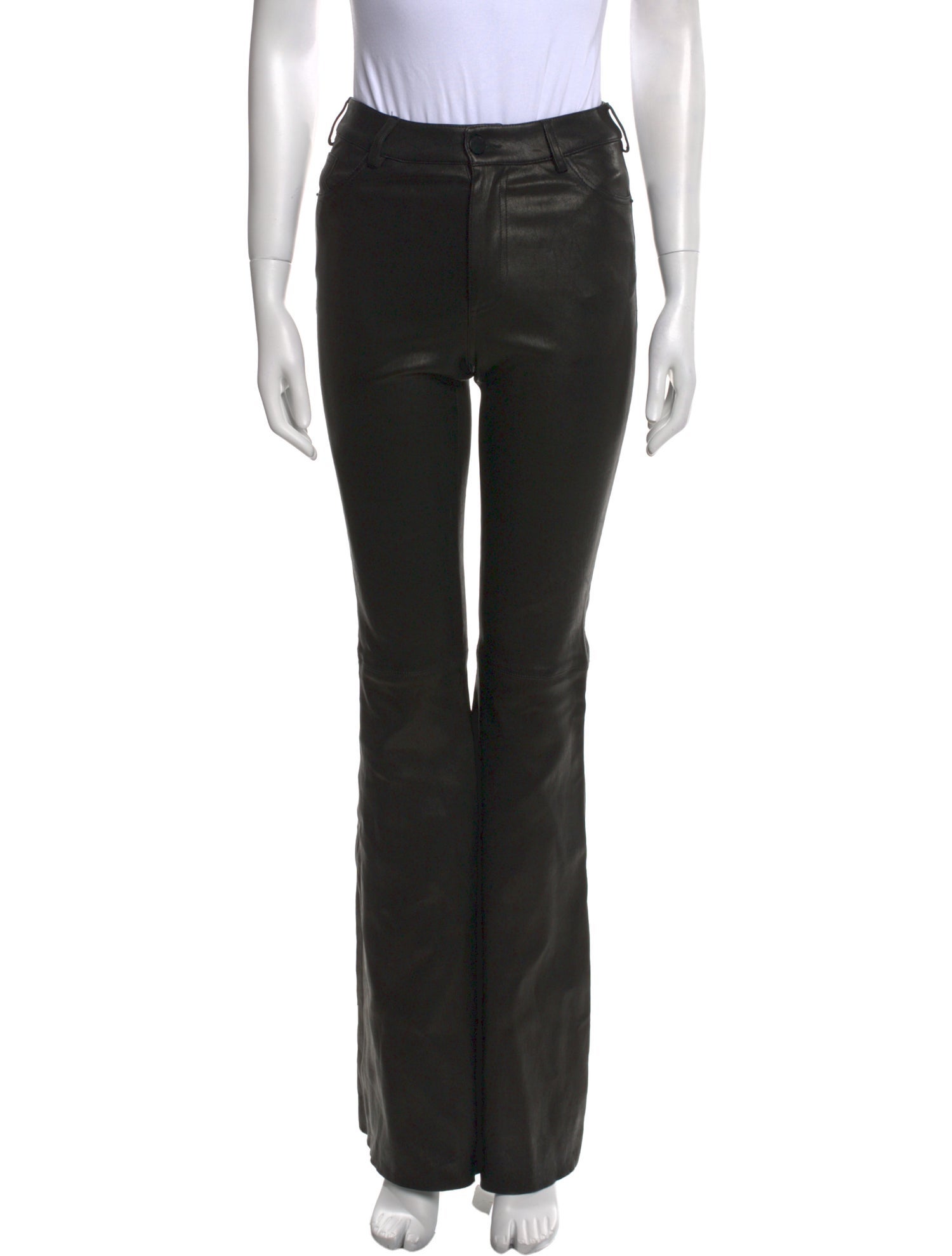 Alice + Olivia Lambskin Wide Leg Pants
