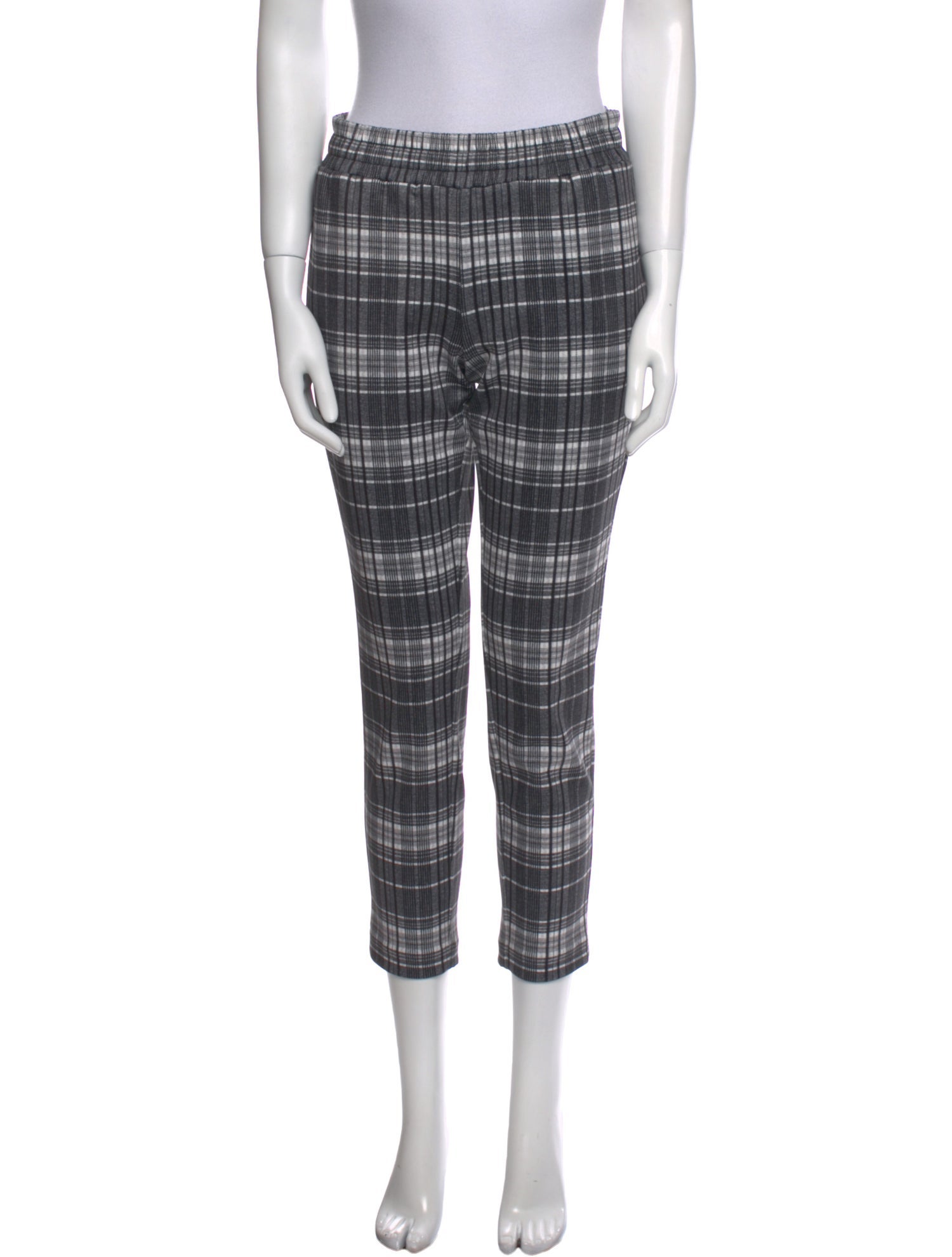 Alice + Olivia Plaid Print Skinny Leg Pants