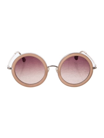 Alice + Olivia Round Gradient Sunglasses