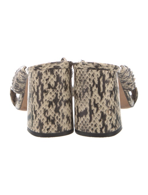 Alice + Olivia Leather Animal Print Slides