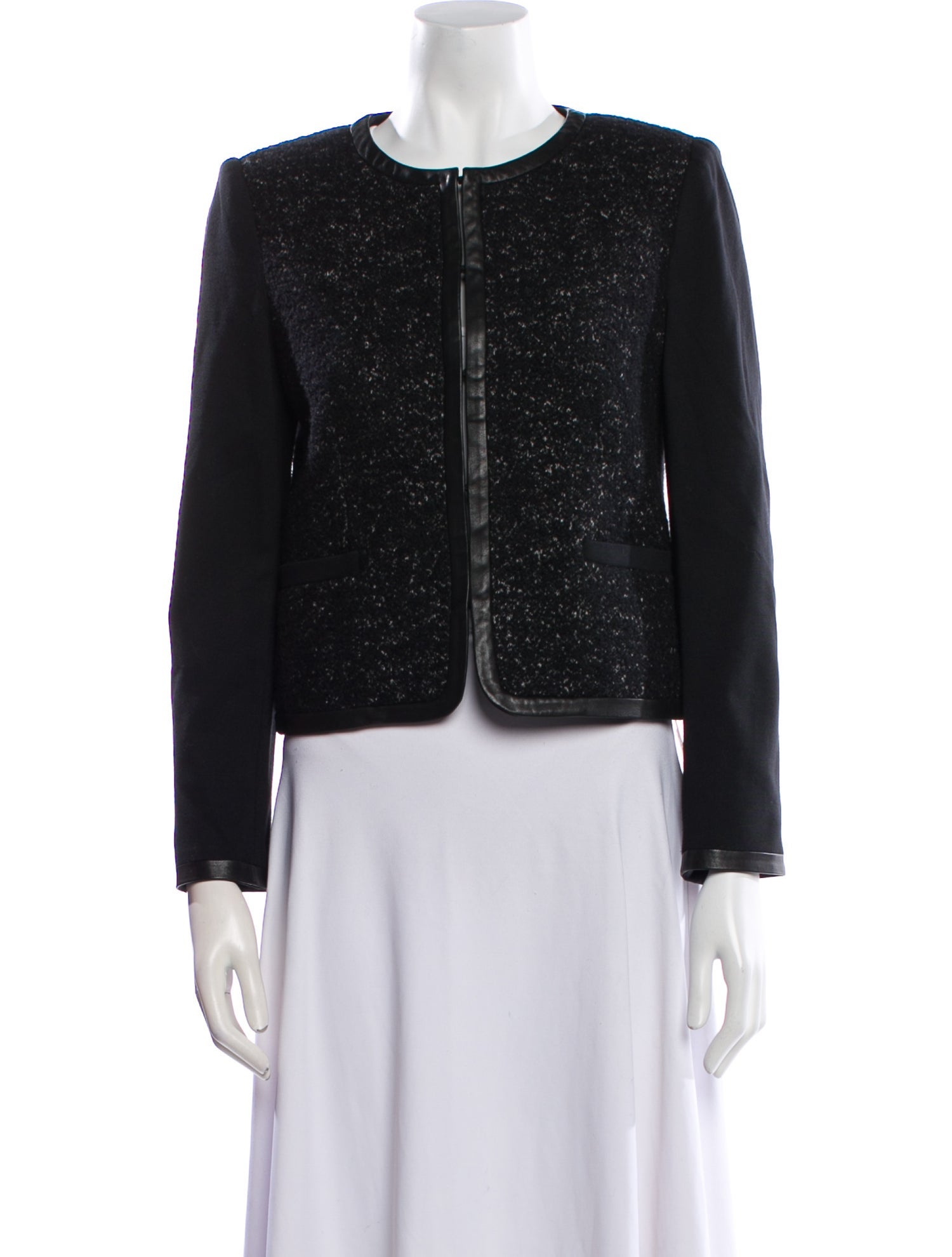 Alice + Olivia Wool Tweed Pattern Evening Jacket