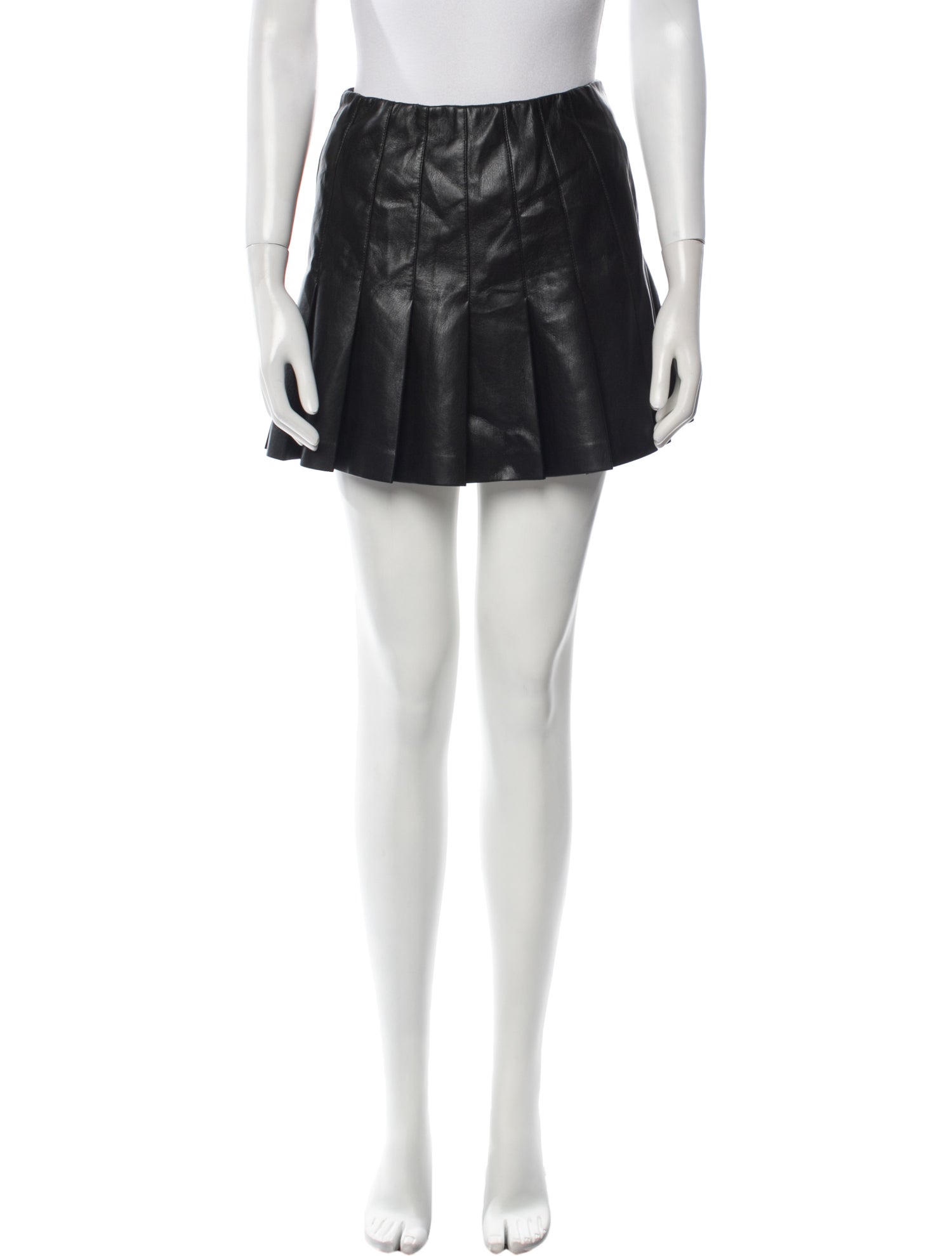 Alice + Olivia Pleated Accents Mini Skirt