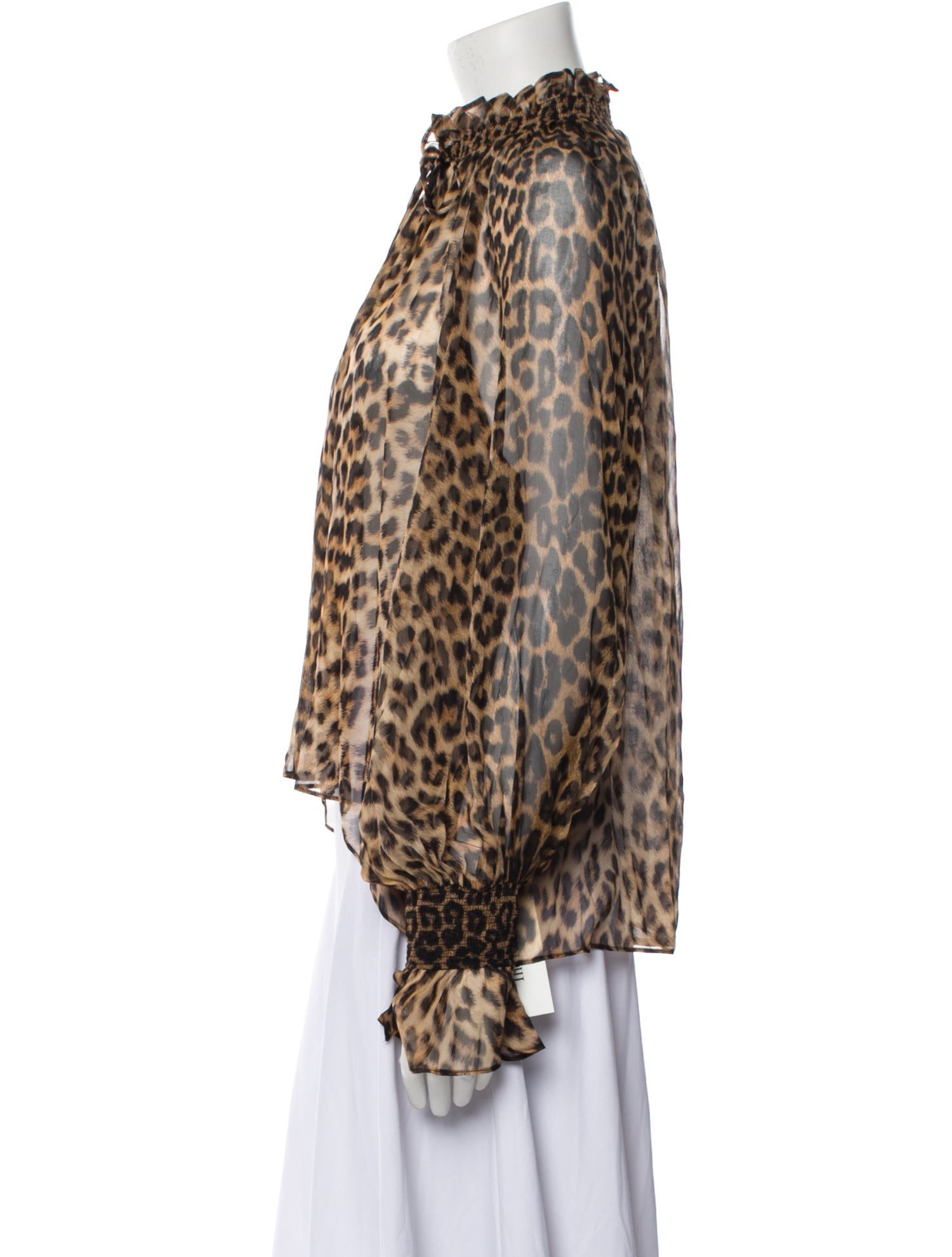 Alice + Olivia Silk Animal Print Blouse