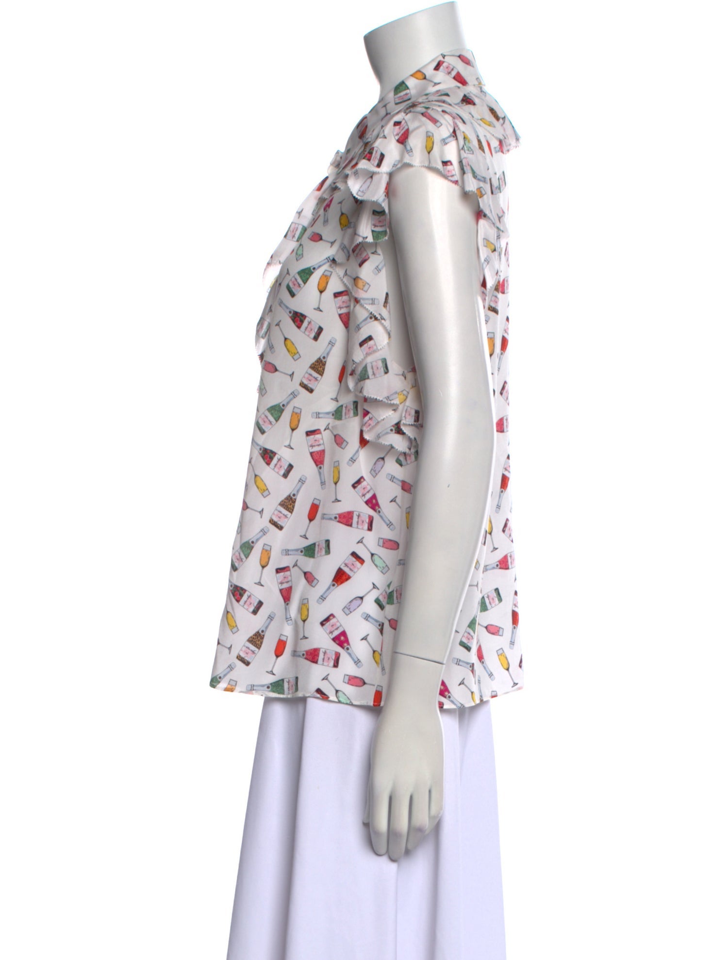 Alice + Olivia Silk Printed Blouse