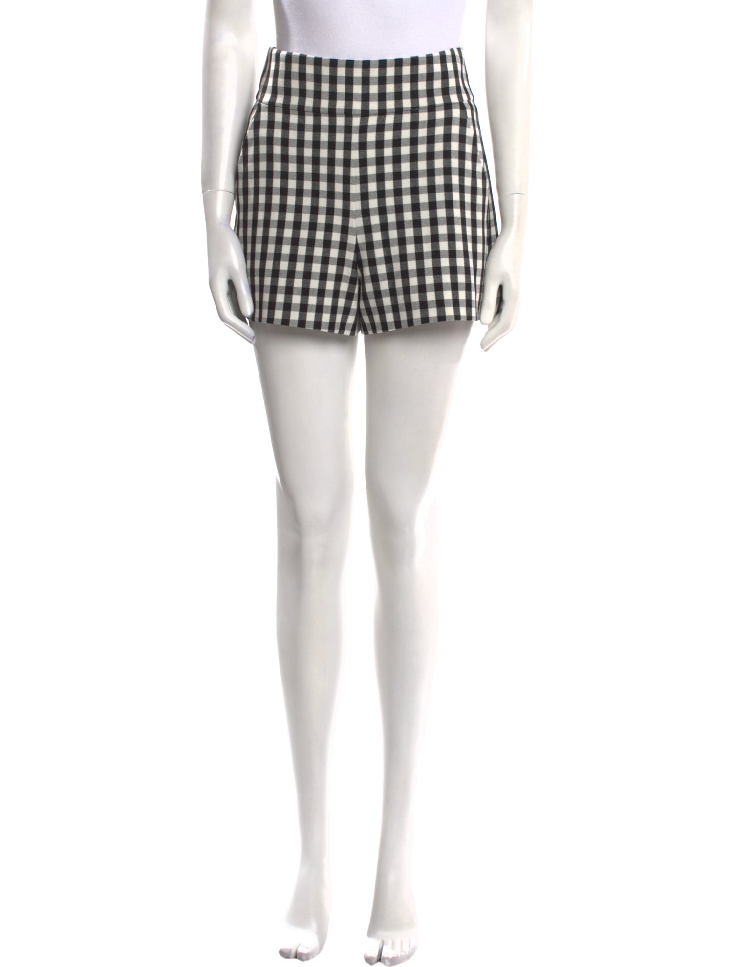 Alice + Olivia Plaid Print Mini Shorts