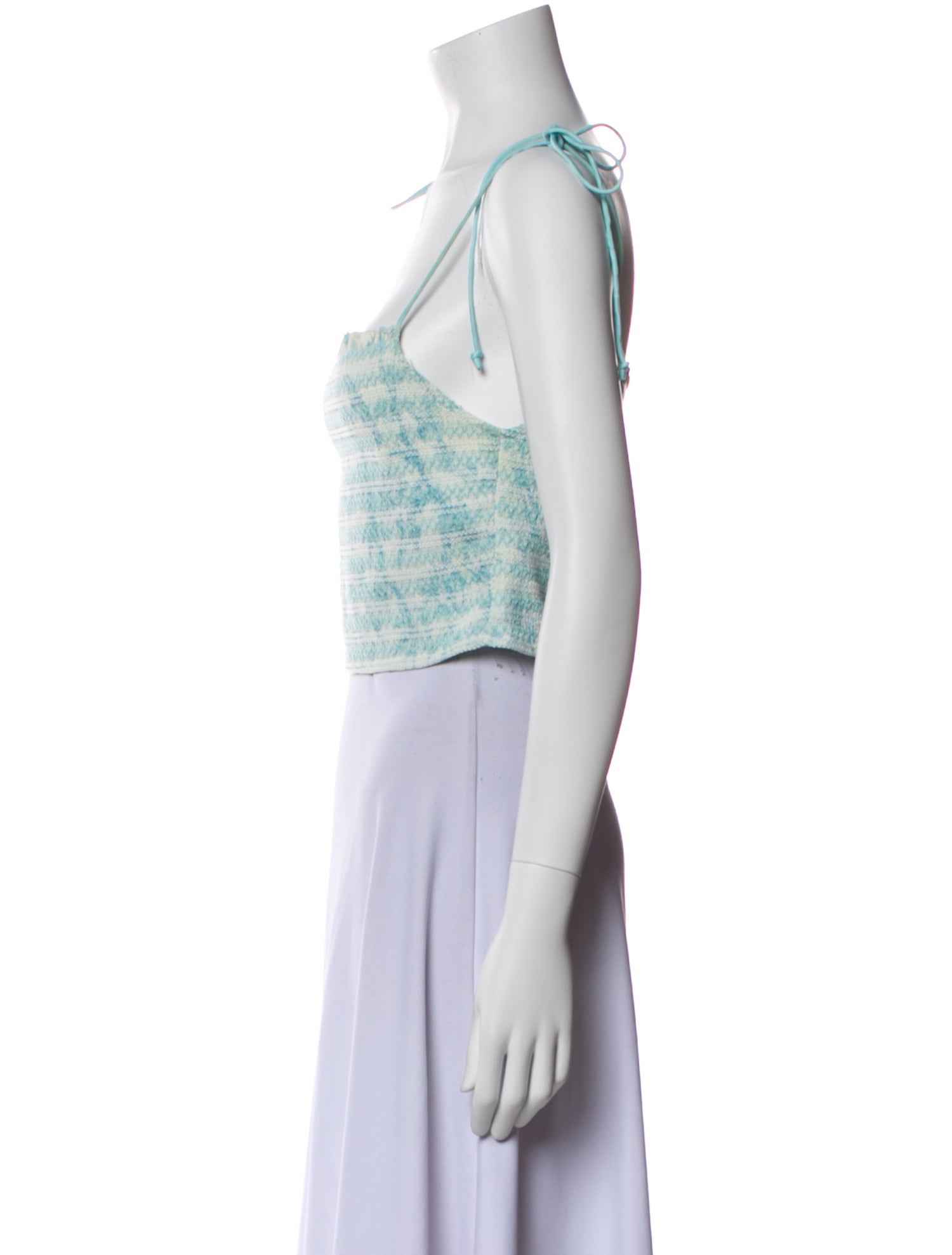 Alice + Olivia Printed Square Neckline Crop Top