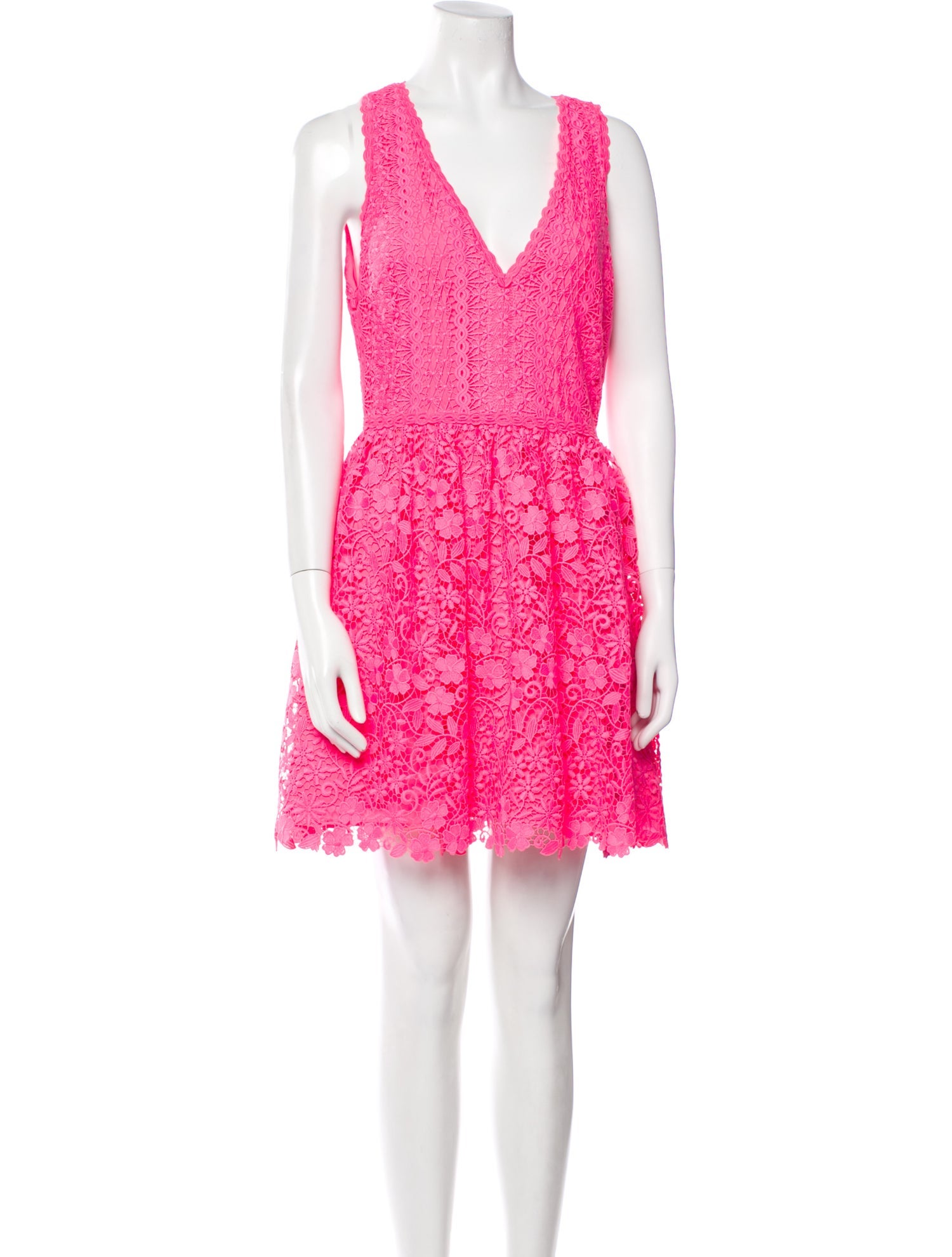 Alice + Olivia Lace Pattern Mini Dress