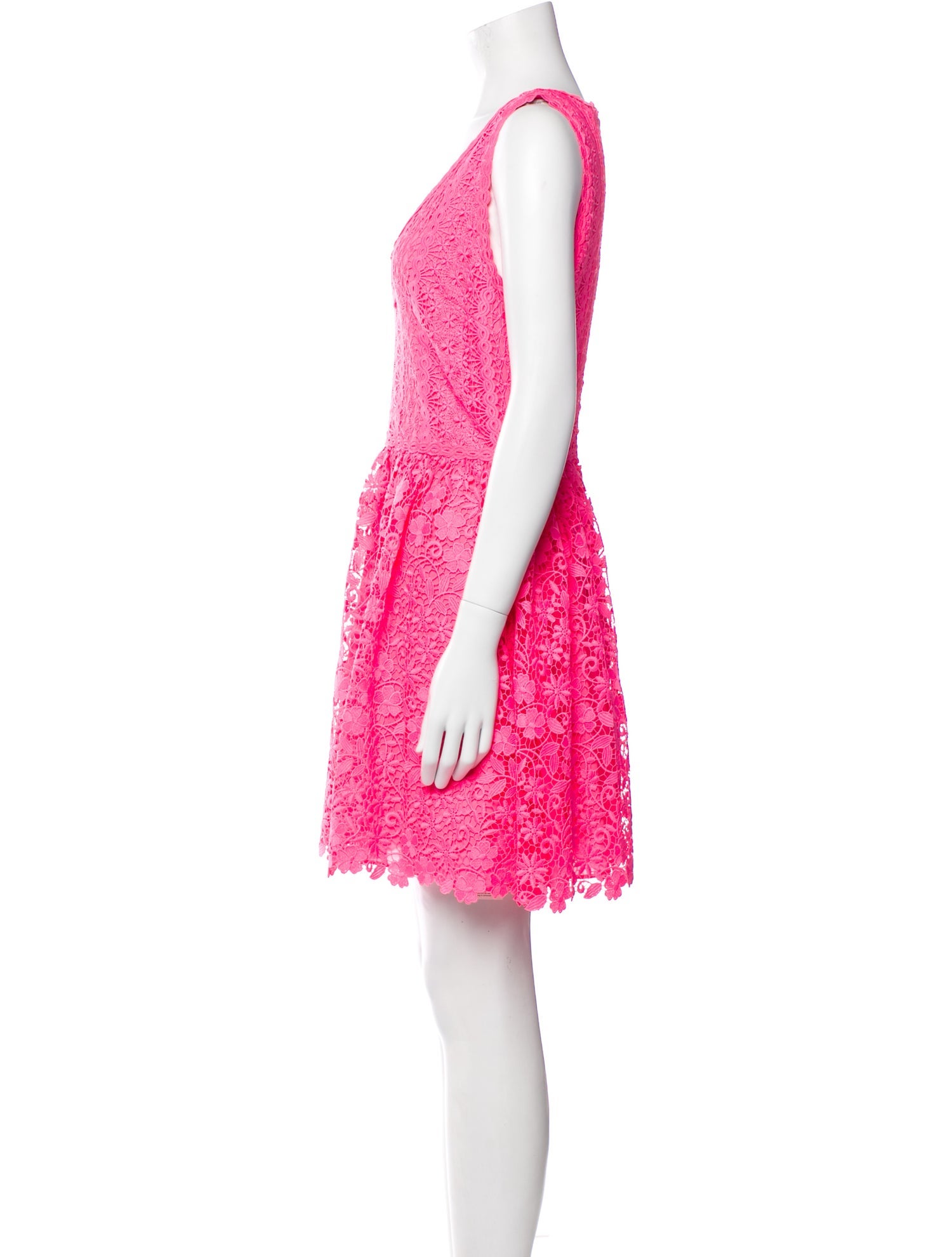 Alice + Olivia Lace Pattern Mini Dress