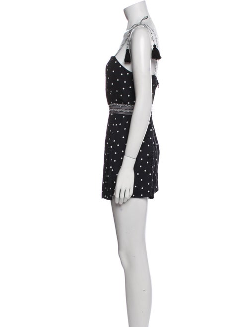 Alice + Olivia Polka Dot Print Square Neckline Romper