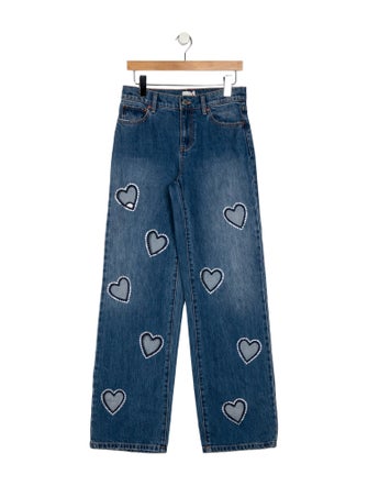 Alice + Olivia Mid-Rise Wide Leg Jeans