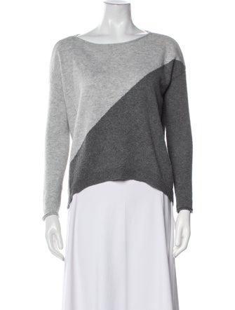 Alice + Olivia Wool Colorblock Pattern Sweater